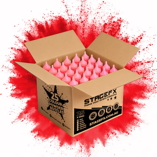 Holi Colour Powder 25 x 500g Bottles Bulk Box - 8 Colour Options