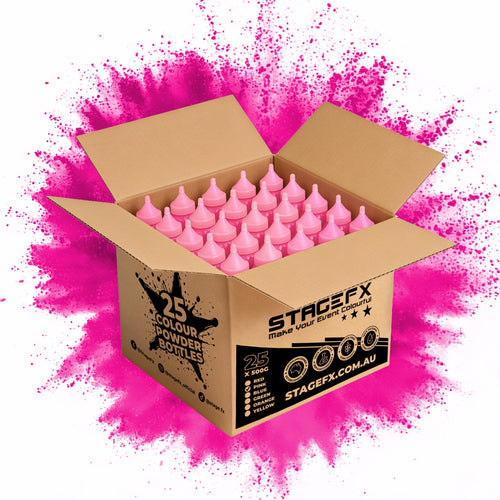 Holi Colour Powder 25 x 500g Bottles Bulk Box - 8 Colour Options