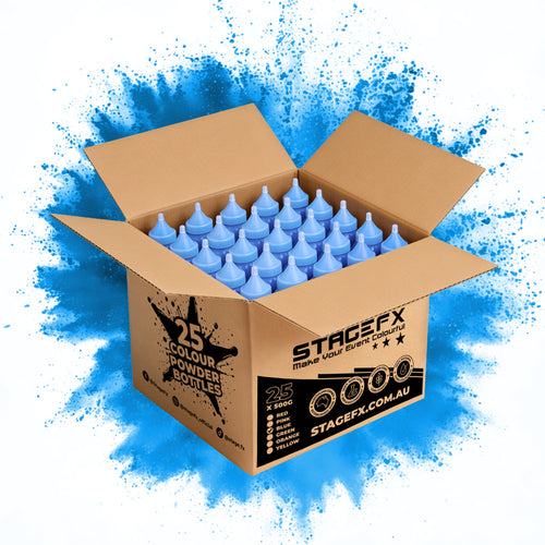 Holi Colour Powder 25 x 500g Bottles Bulk Box - 8 Colour Options