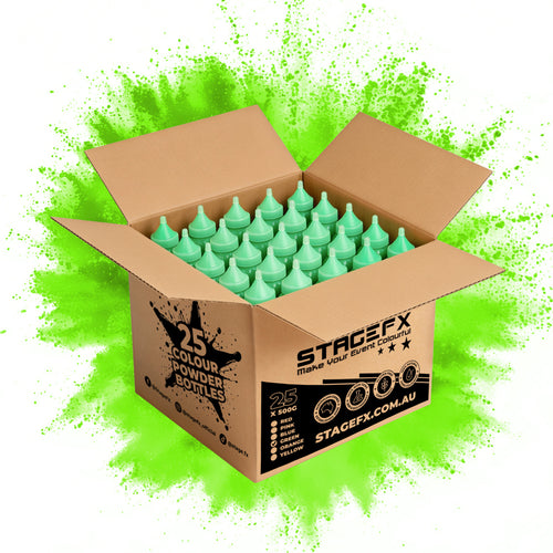 Holi Colour Powder 25 x 500g Bottles Bulk Box - 8 Colour Options