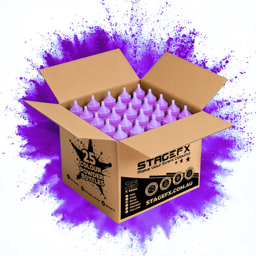 Holi Colour Powder 25 x 500g Bottles Bulk Box - 8 Colour Options