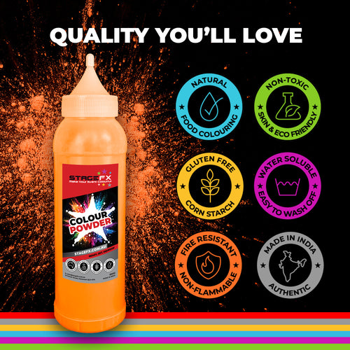 Holi Colour Powder 25 x 500g Bottles Bulk Box - 8 Colour Options