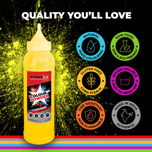 Holi Colour Powder 25 x 500g Bottles Bulk Box - 8 Colour Options