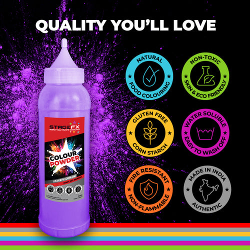 Holi Colour Powder 25 x 500g Bottles Bulk Box - 8 Colour Options