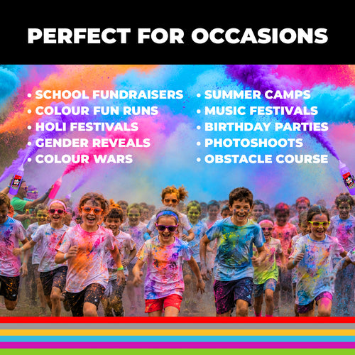 Holi Colour Powder 25 x 500g Bottles Bulk Box - 8 Colour Options